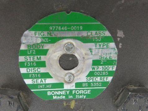 Bonney Forge 977646-0019 Piston Check Valve 2" ANSI Flange Class 150