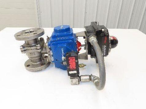 Flowserve 1-1/2" Stainless Ball Valve Compact II Pneumatic Actuator C30 SR-2C
