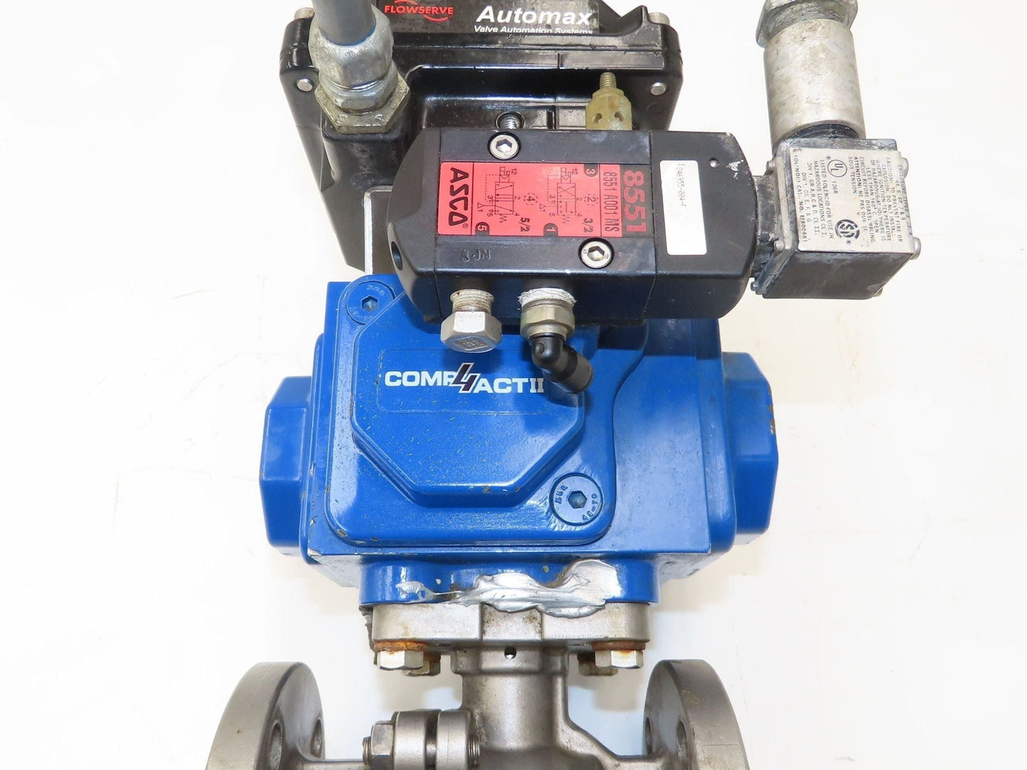 Flowserve 1-1/2" Stainless Ball Valve Compact II Pneumatic Actuator C30 SR-2C