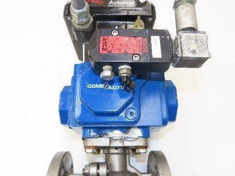 Flowserve 1-1/2" Stainless Ball Valve Compact II Pneumatic Actuator C30 SR-2C