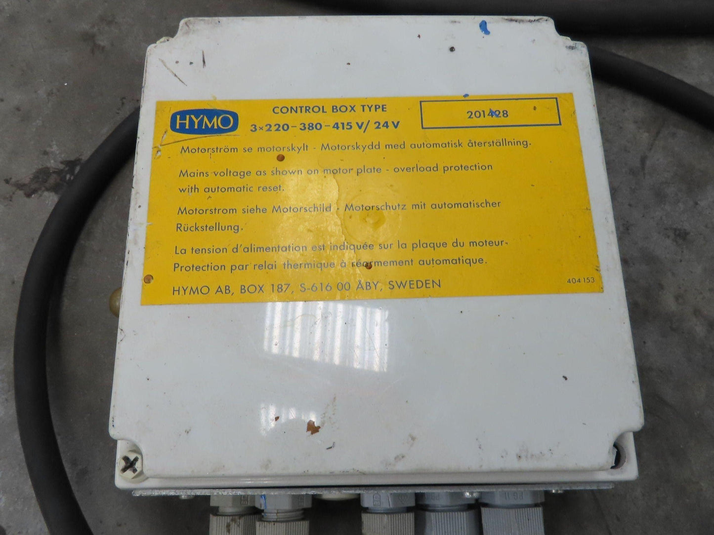 Hymo CXX4-8 Hydraulic Scissor Lift Table 400kg 880lb 36" Travel 24x31" 240V 3Ph