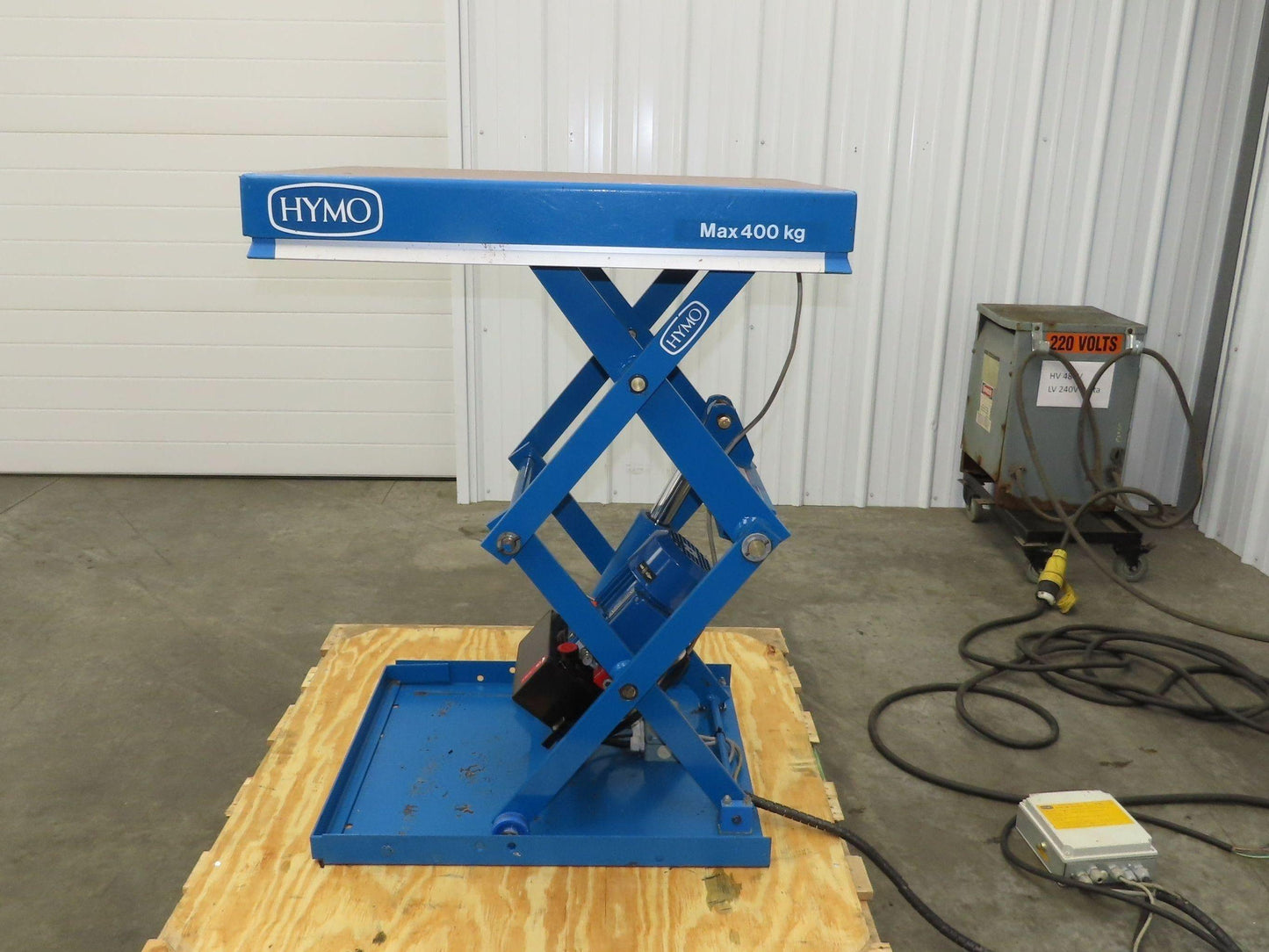 Hymo CXX4-8 Hydraulic Scissor Lift Table 400kg 880lb 36" Travel 24x31" 240V 3Ph
