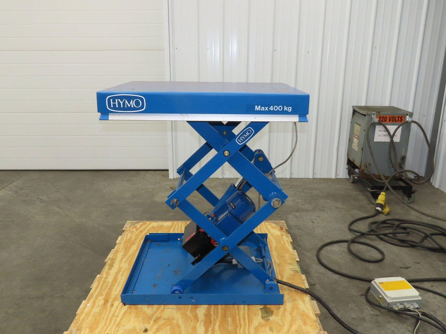 Hymo CXX4-8 Hydraulic Scissor Lift Table 400kg 880lb 36" Travel 24x31" 240V 3Ph