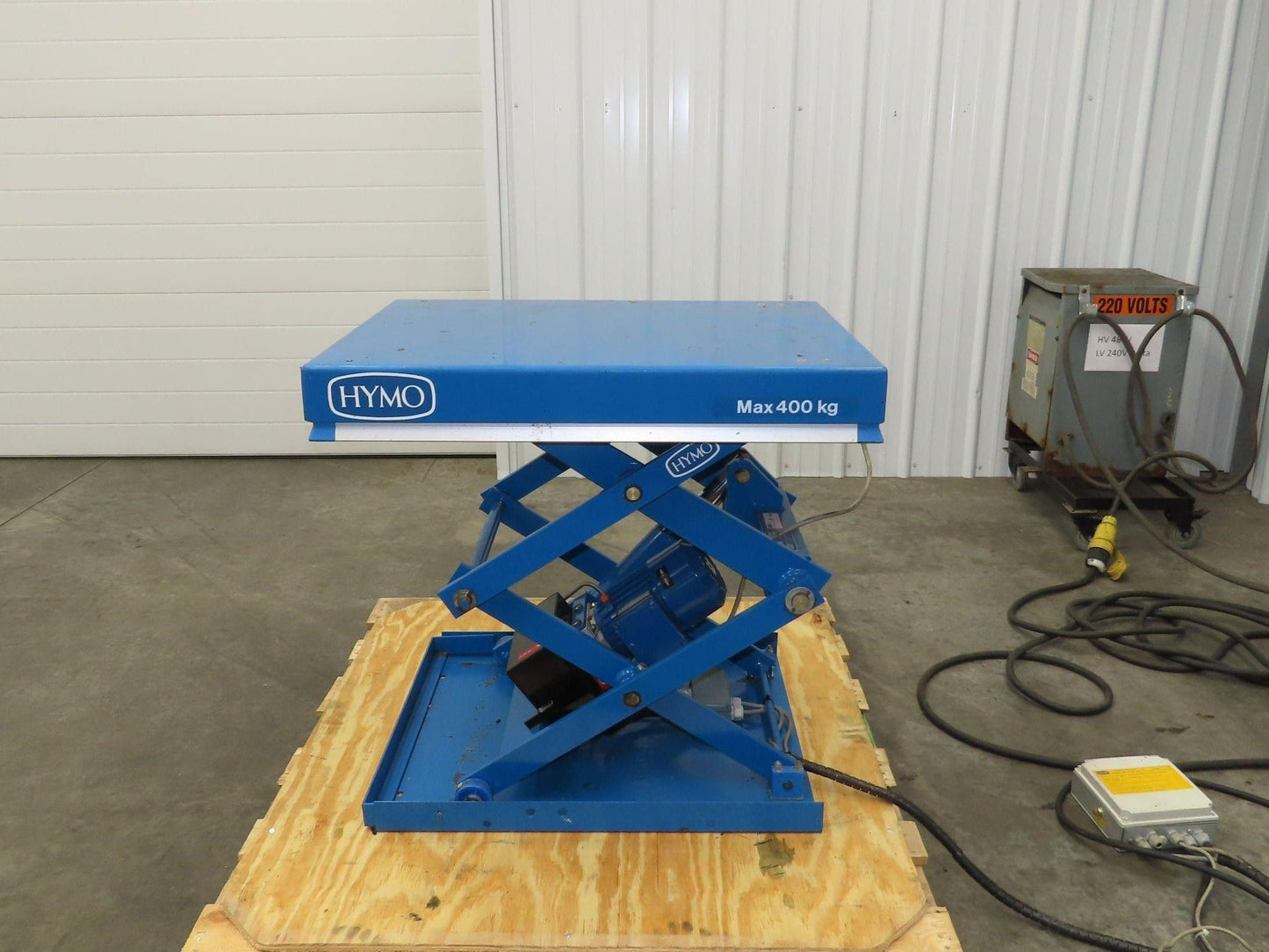 Hymo CXX4-8 Hydraulic Scissor Lift Table 400kg 880lb 36" Travel 24x31" 240V 3Ph