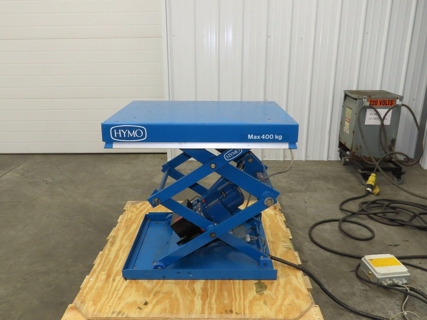 Hymo CXX4-8 Hydraulic Scissor Lift Table 400kg 880lb 36" Travel 24x31" 240V 3Ph