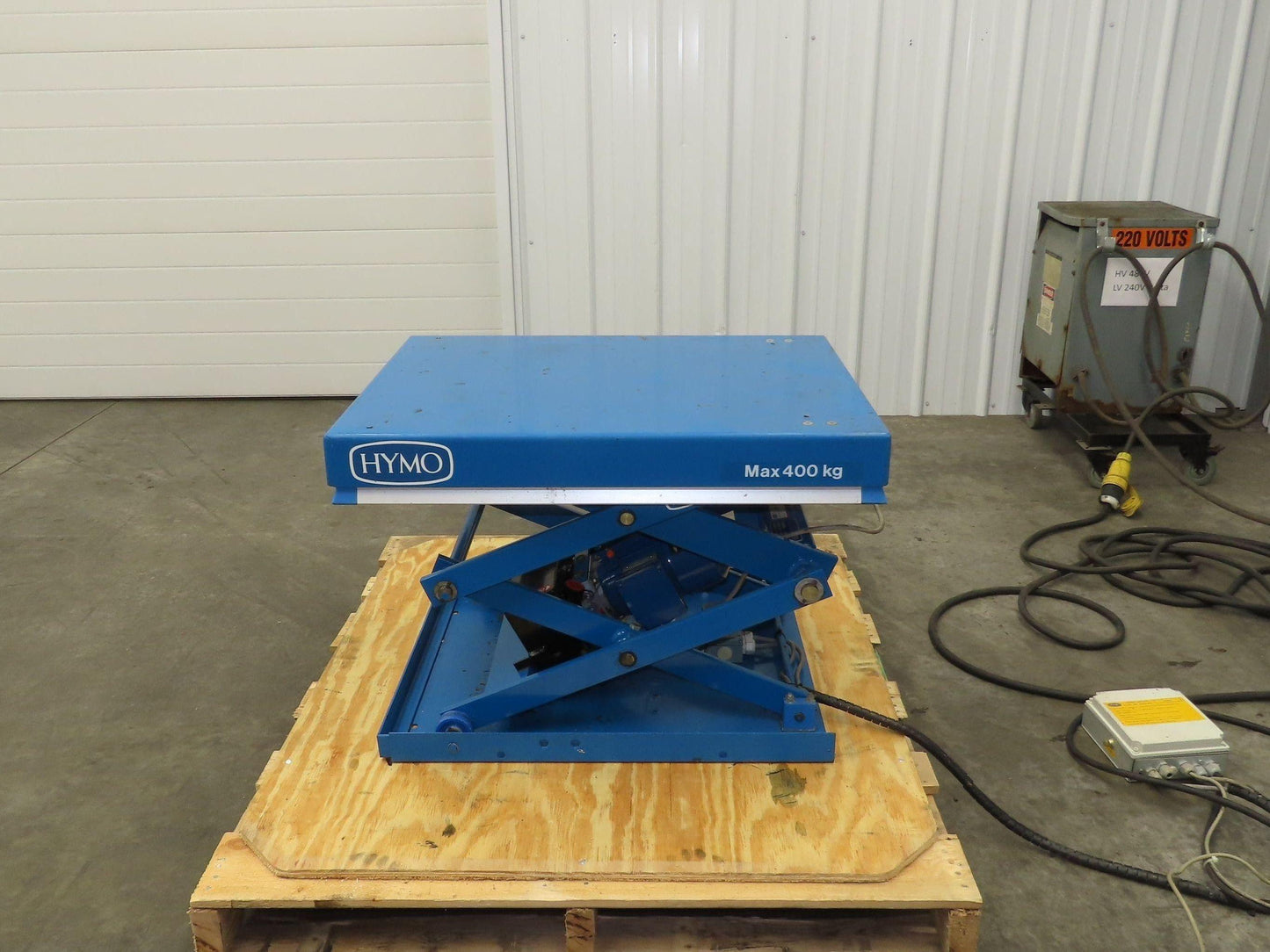Hymo CXX4-8 Hydraulic Scissor Lift Table 400kg 880lb 36" Travel 24x31" 240V 3Ph