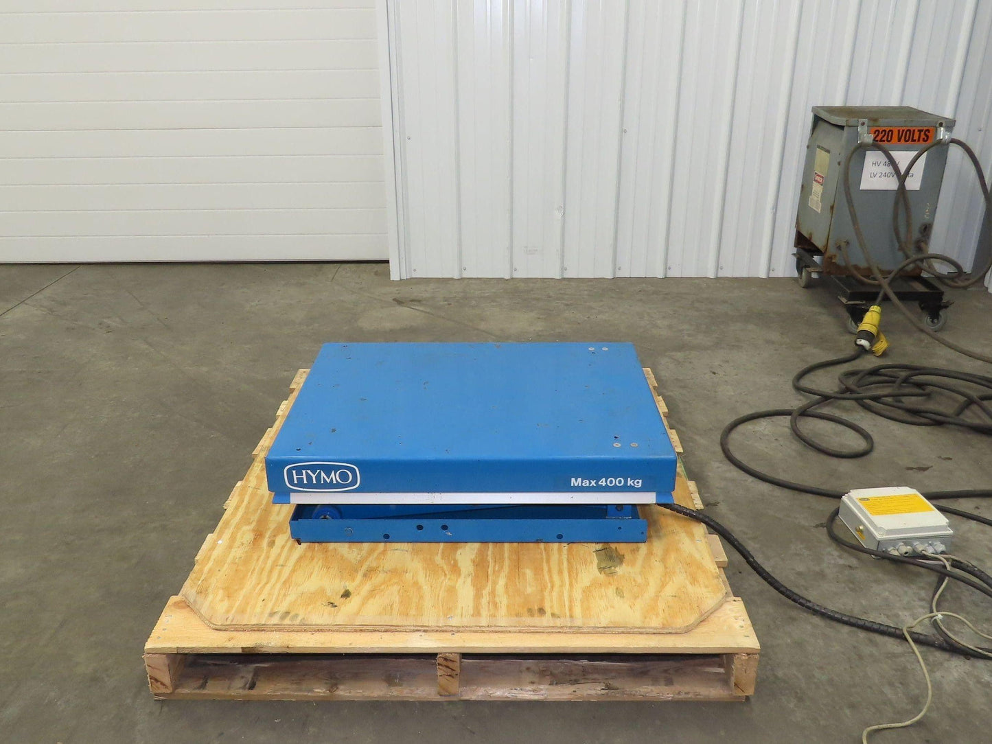 Hymo CXX4-8 Hydraulic Scissor Lift Table 400kg 880lb 36" Travel 24x31" 240V 3Ph