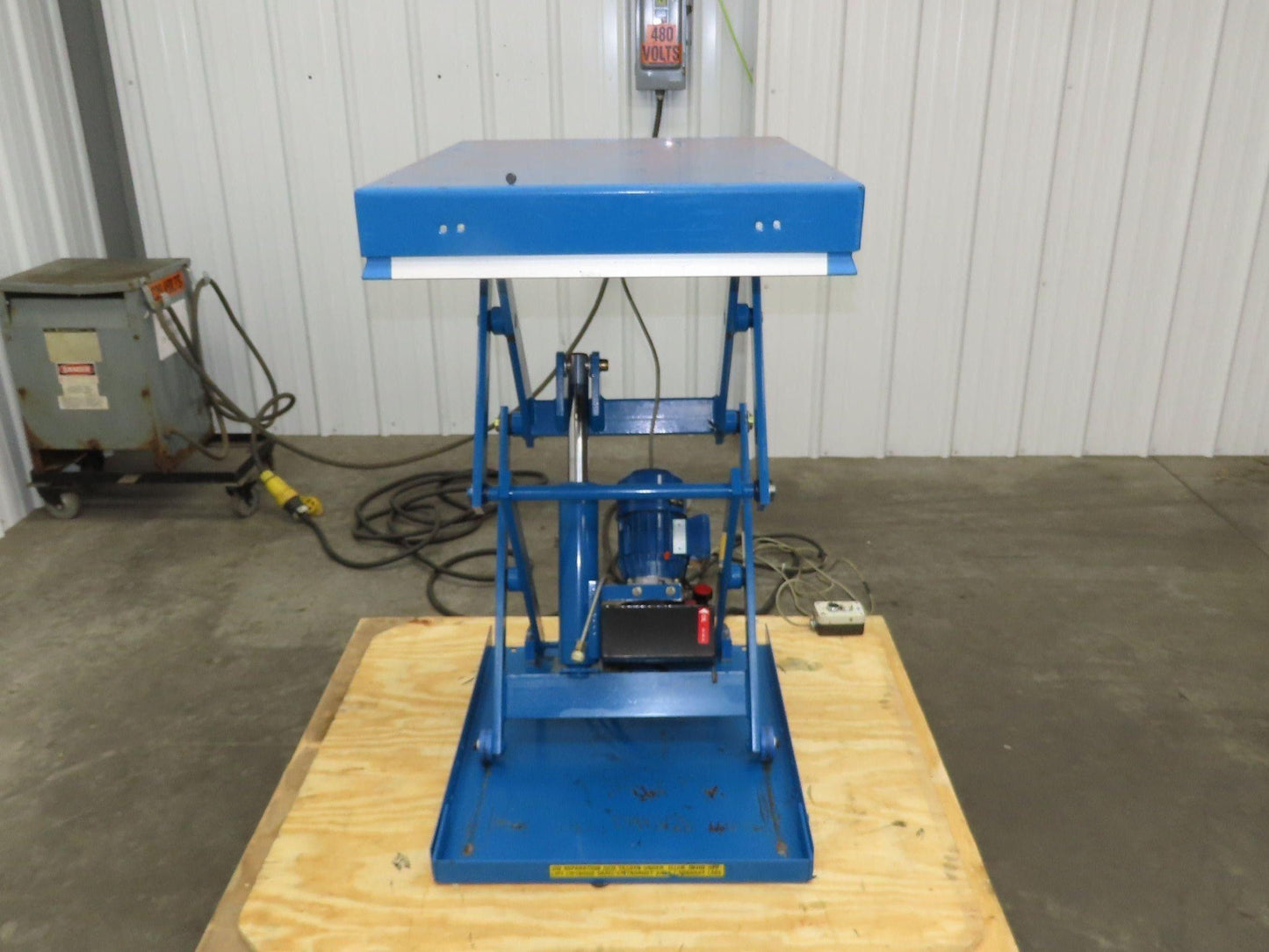 Hymo CXX4-8 Hydraulic Scissor Lift Table 400kg 880lb 36" Travel 24x31" 240V 3Ph