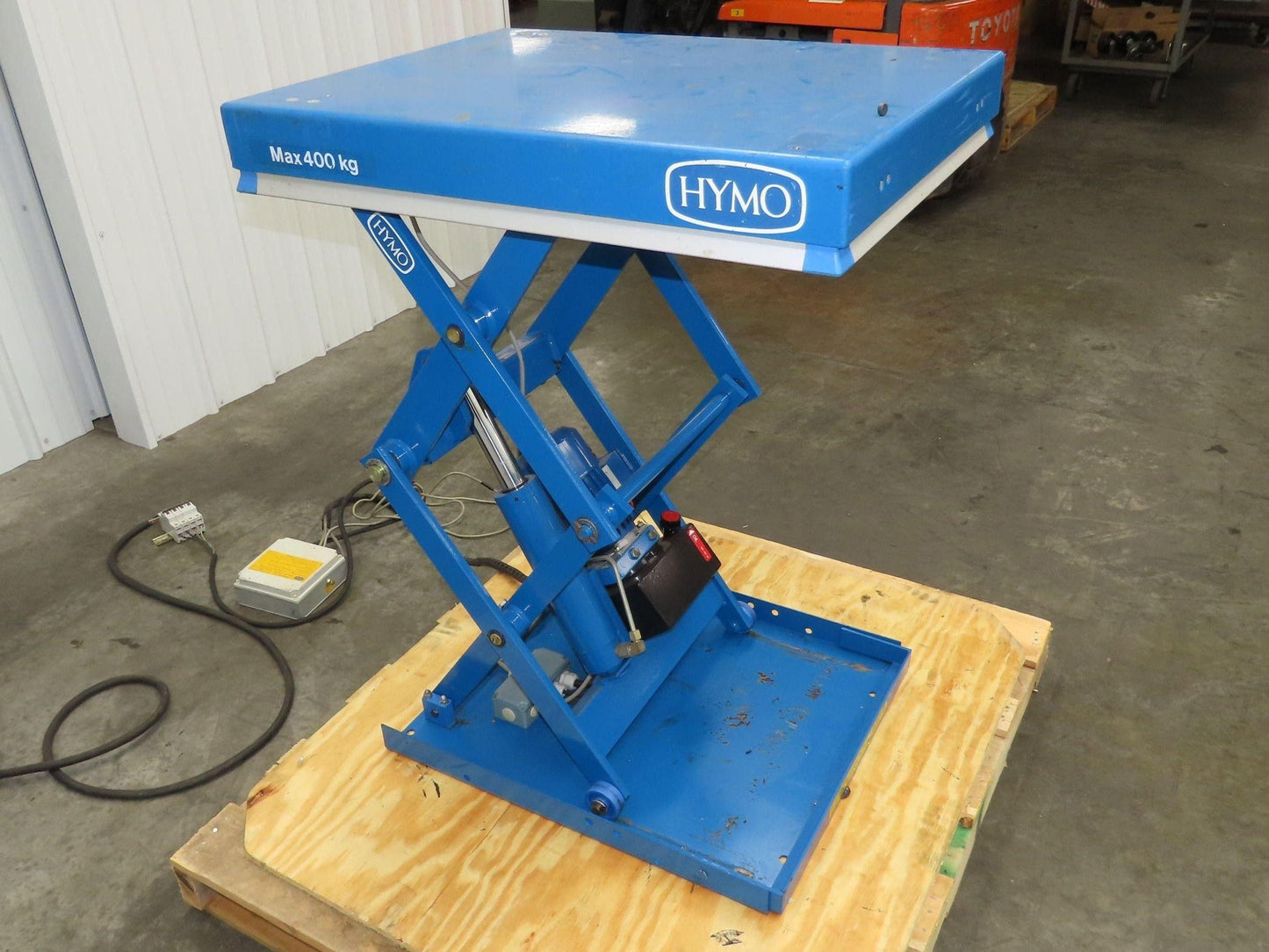 Hymo CXX4-8 Hydraulic Scissor Lift Table 400kg 880lb 36" Travel 24x31" 240V 3Ph
