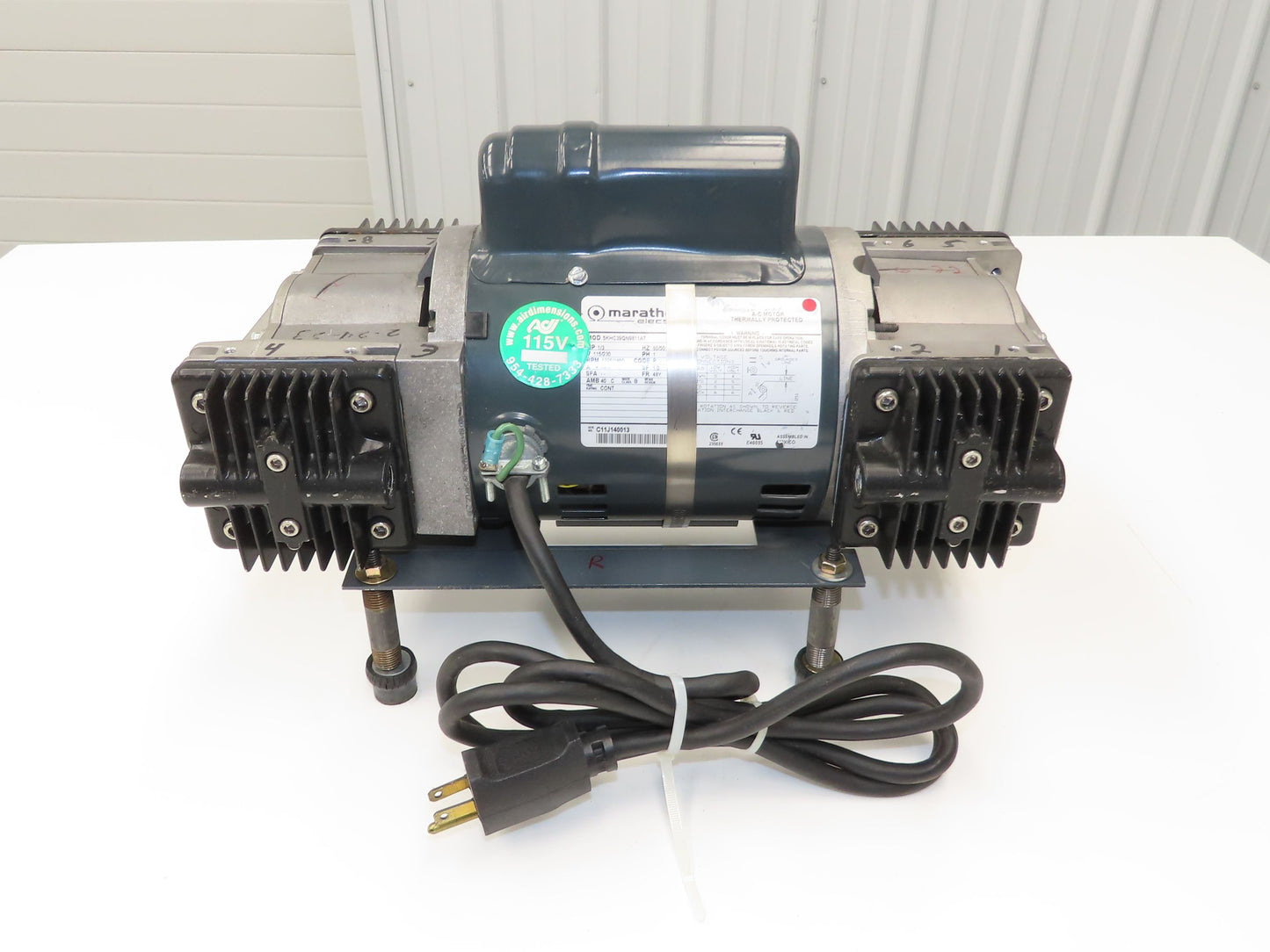 Air Dimensions R254-BT-AA1 Dia-Vac Diaphragm Pump R-Series High Vacuum Quad Head