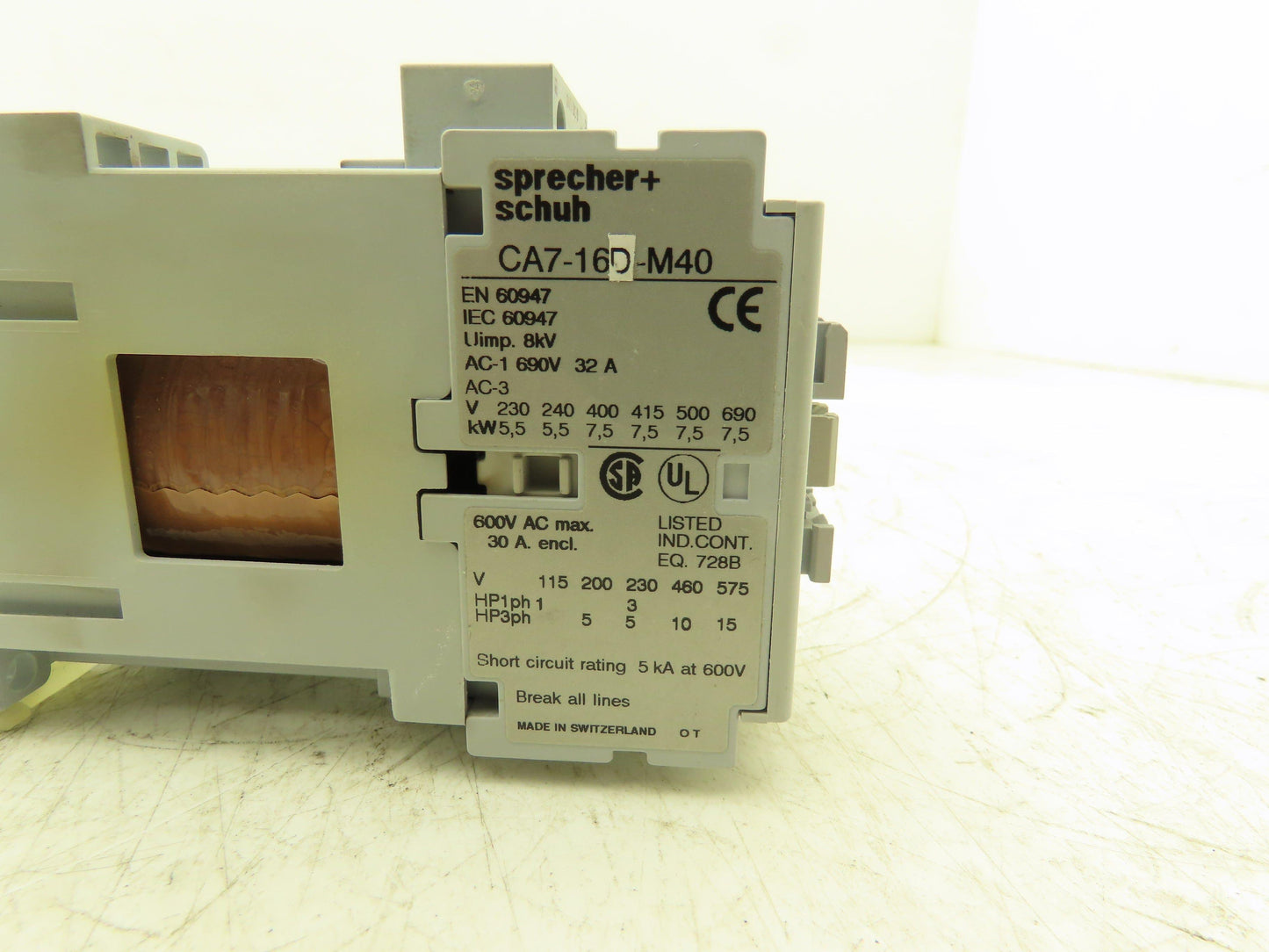 Sprecher Schuh CA7-16D-M40 Motor Starter 4 P 24VDC Coil 5kw 10Hp 600V Lot of 7