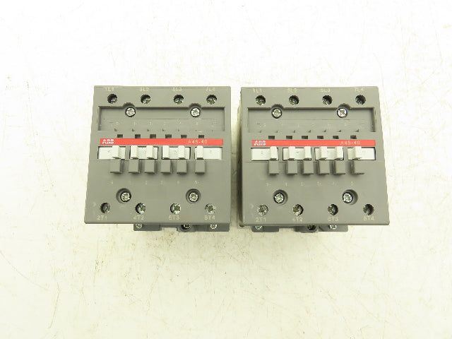ABB AB 45 Contactor Motor Starter 120VAC Coil 22kw 600VAC 60A 4 Pole