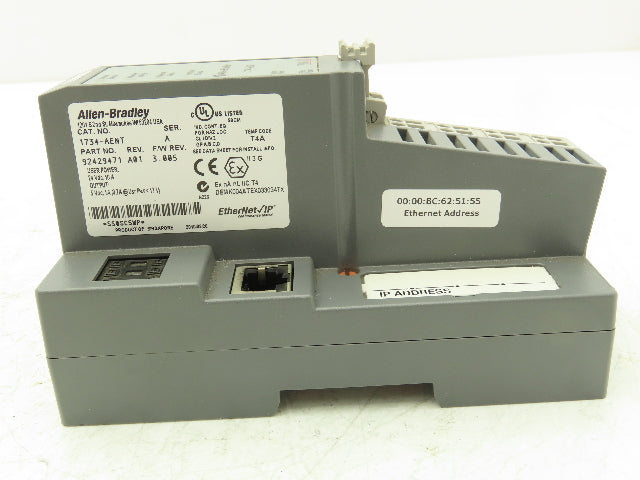 Allen Bradley 1734-AENT PLC Module Rack Ethernet Interface I/O Ser A Rev A01