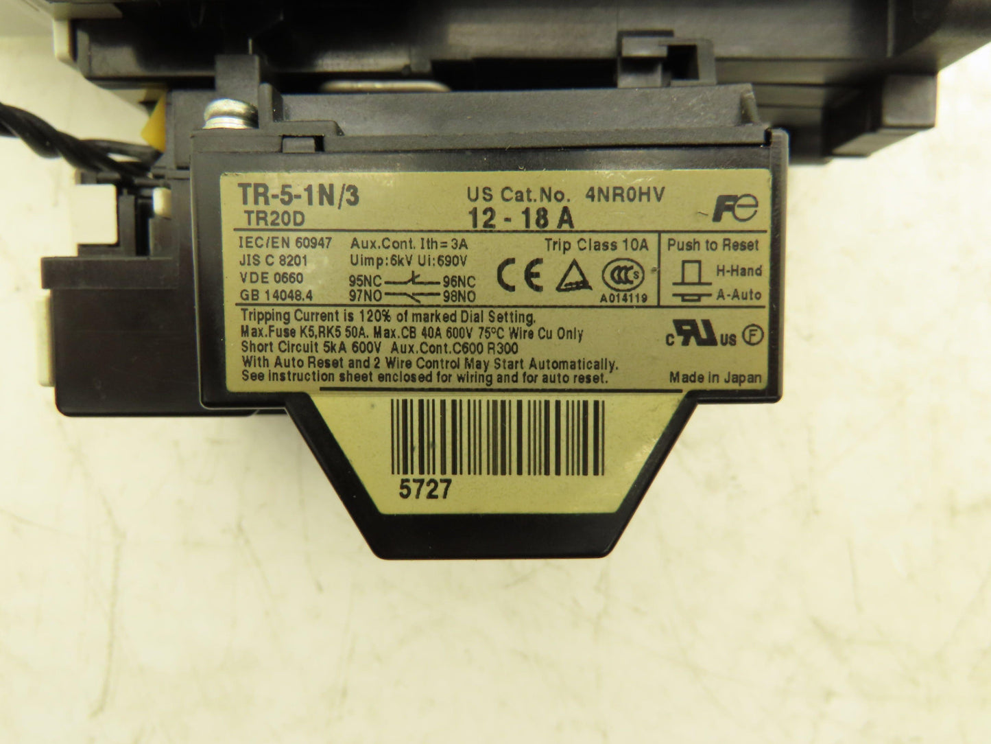 Fuji Electric SC-4-0/G Contactor 24Vdc Coil, Surge Suppressor & Thermal Overload