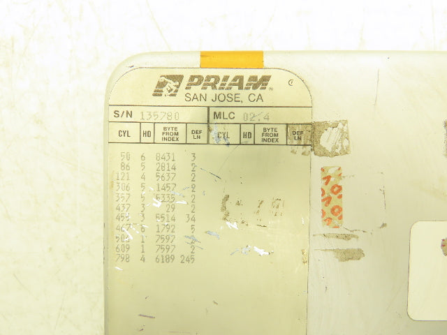 Priam V185 Hard Drive 85MB 5.25" Full Height 3600 rpm MFM