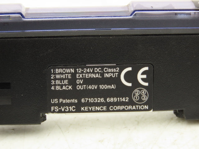 Keyence FS-V31C Fiber Optic Sensor 24V Various Cable Lengths Included Lot of 7