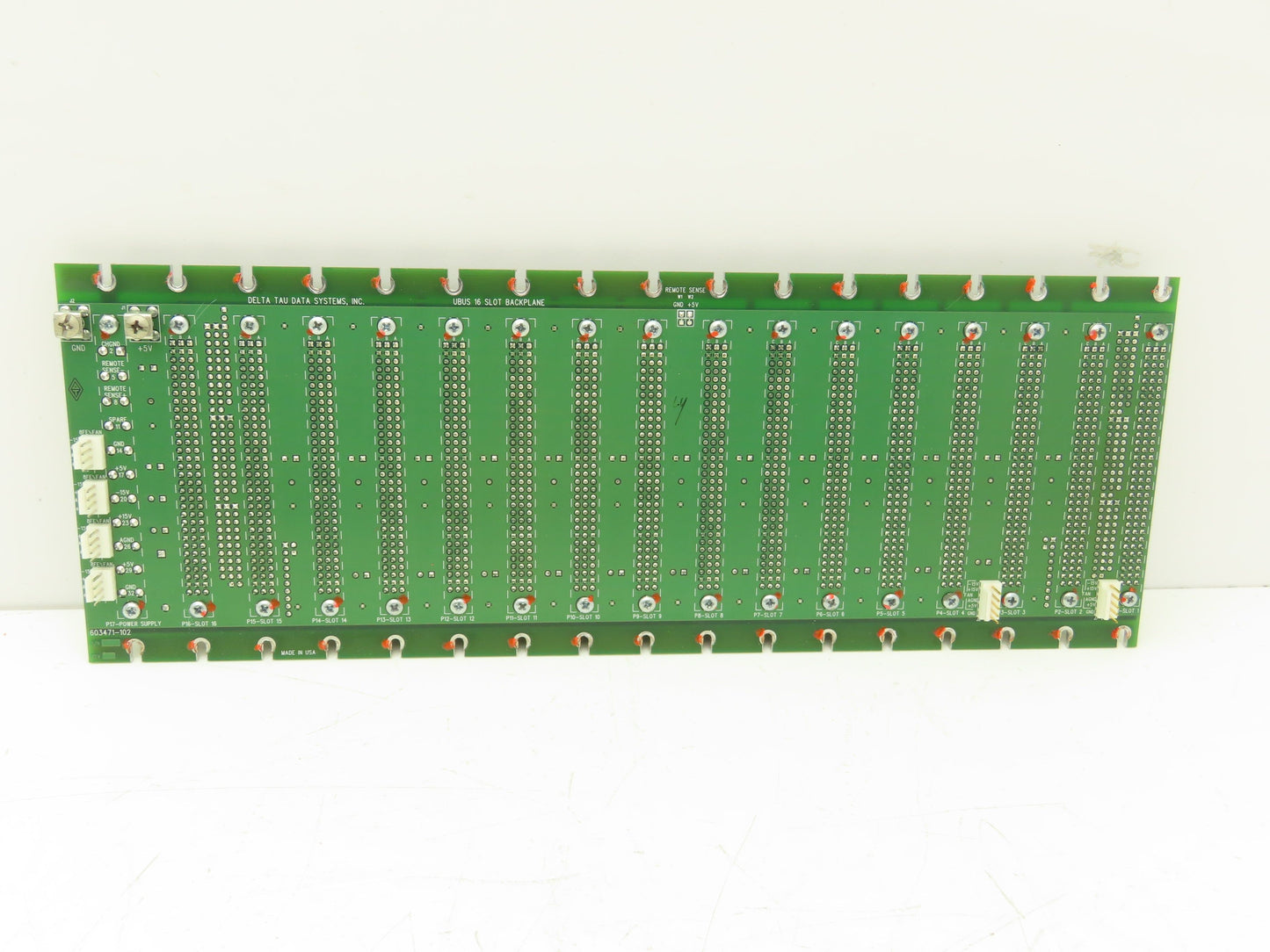 Delta Tau 603471-102 UBUS Backplane 16 Slot ACC-U16 Printed Circuit Board