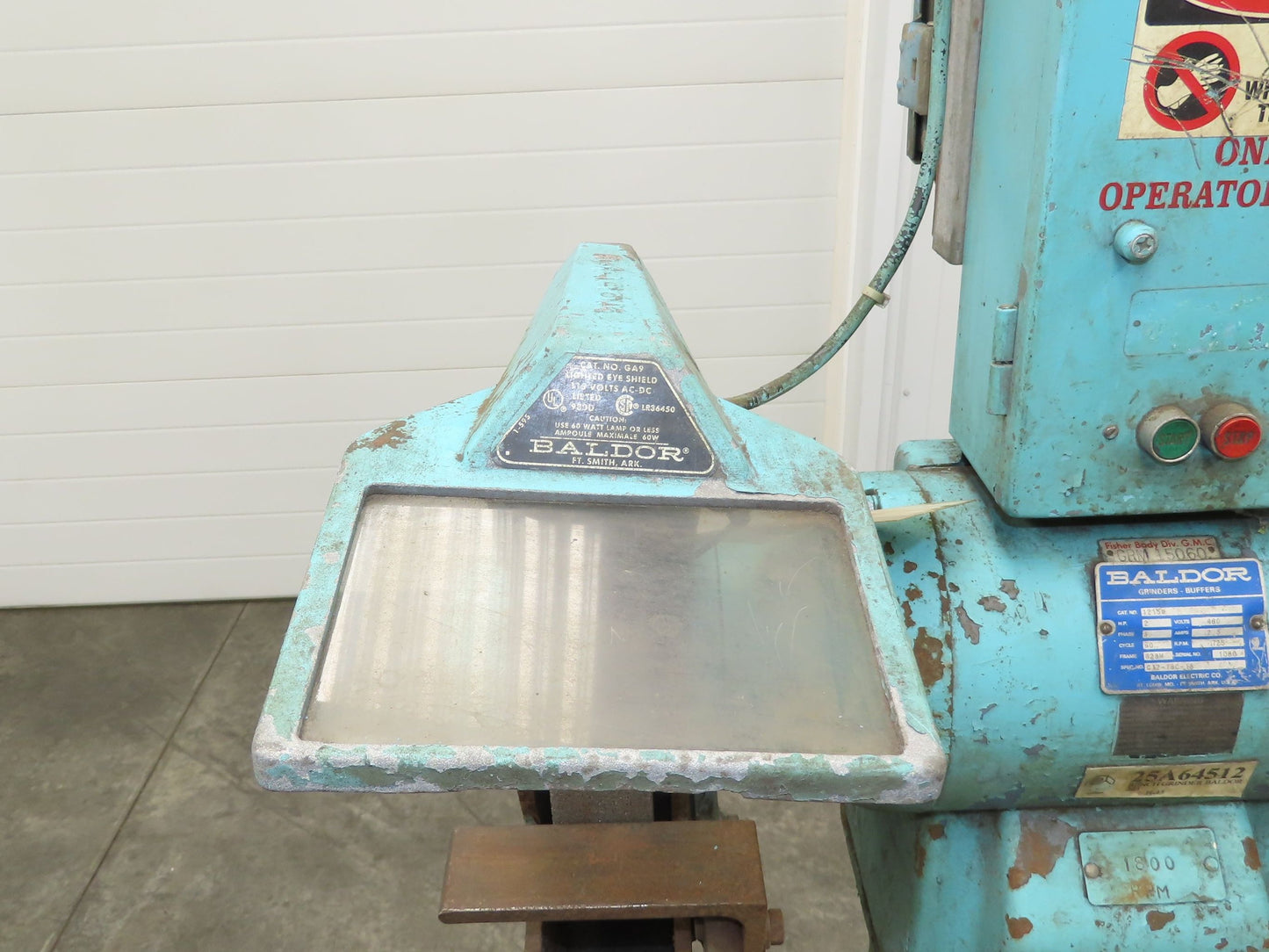 Baldor 1215W Heavy Duty 12" Pedestal Grinder 2Hp 460V 3Ph 1725RPM