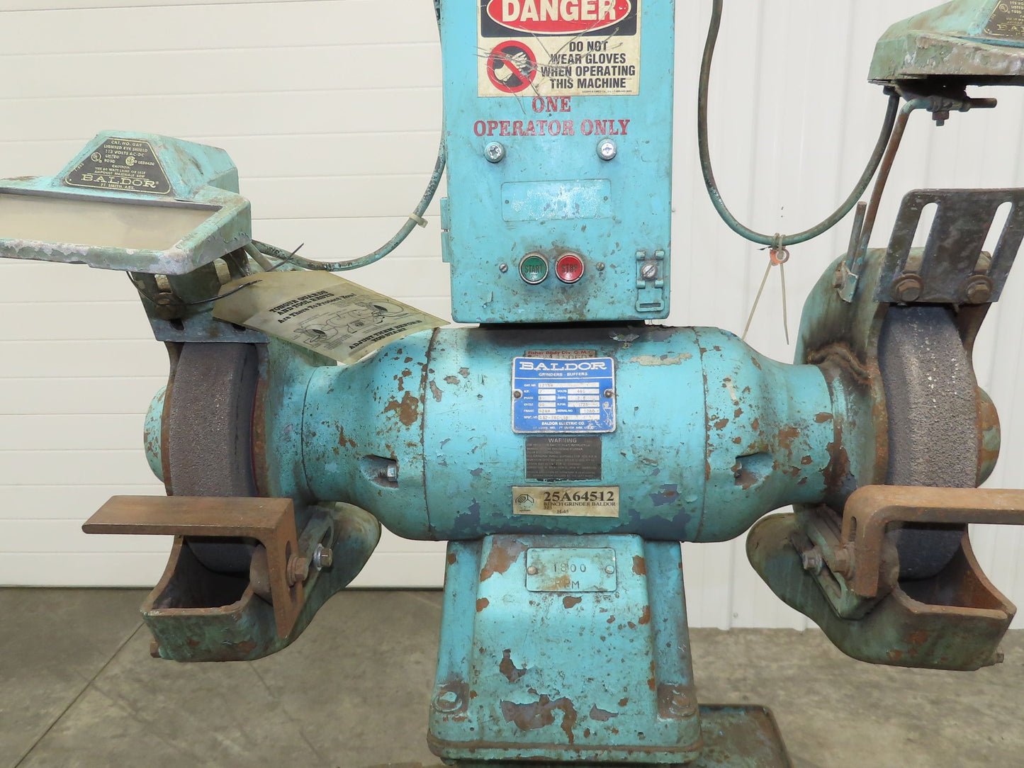 Baldor 1215W Heavy Duty 12" Pedestal Grinder 2Hp 460V 3Ph 1725RPM