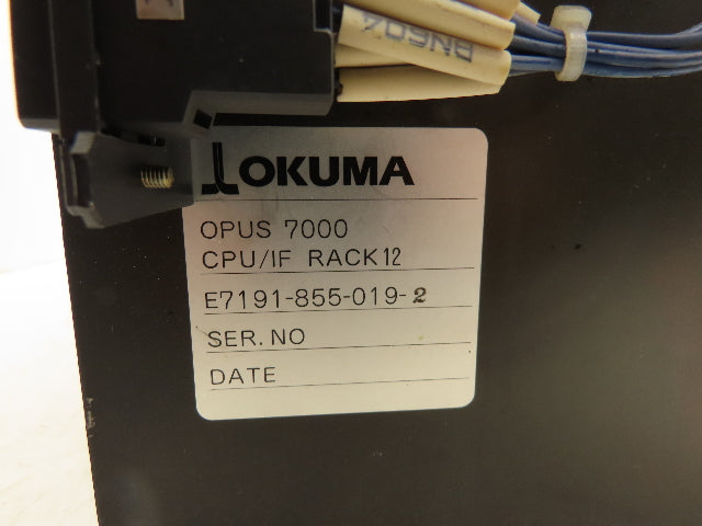 Okuma OPUS 7000 E7191-855-019-2 CPU/IF Rack 12 Chassis Backplane Add-On Cards