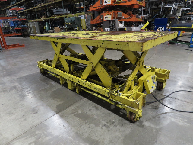 Weld Bilt Hydraulic Scissor Lift Table 10000lb 5 Ton 24" Travel 60x132" 3Ph