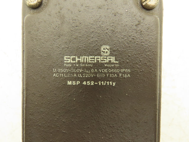 Schmersal MSP 452-11/11Y Rotating Spindle Limit Switch 250V 6A 10mm" Shaft
