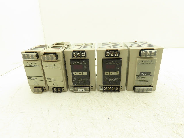 Omron S8VS DIN Rail Power Supply 24VDC 7.5A 5A Out 100-240VAC 1Ph In Lot of 5