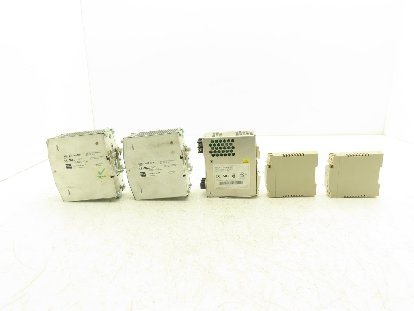 Sola Rhino Omron DIN Mountable Power Supplies 24VDC 2A/2.5A/5A Mixed Lot of 5