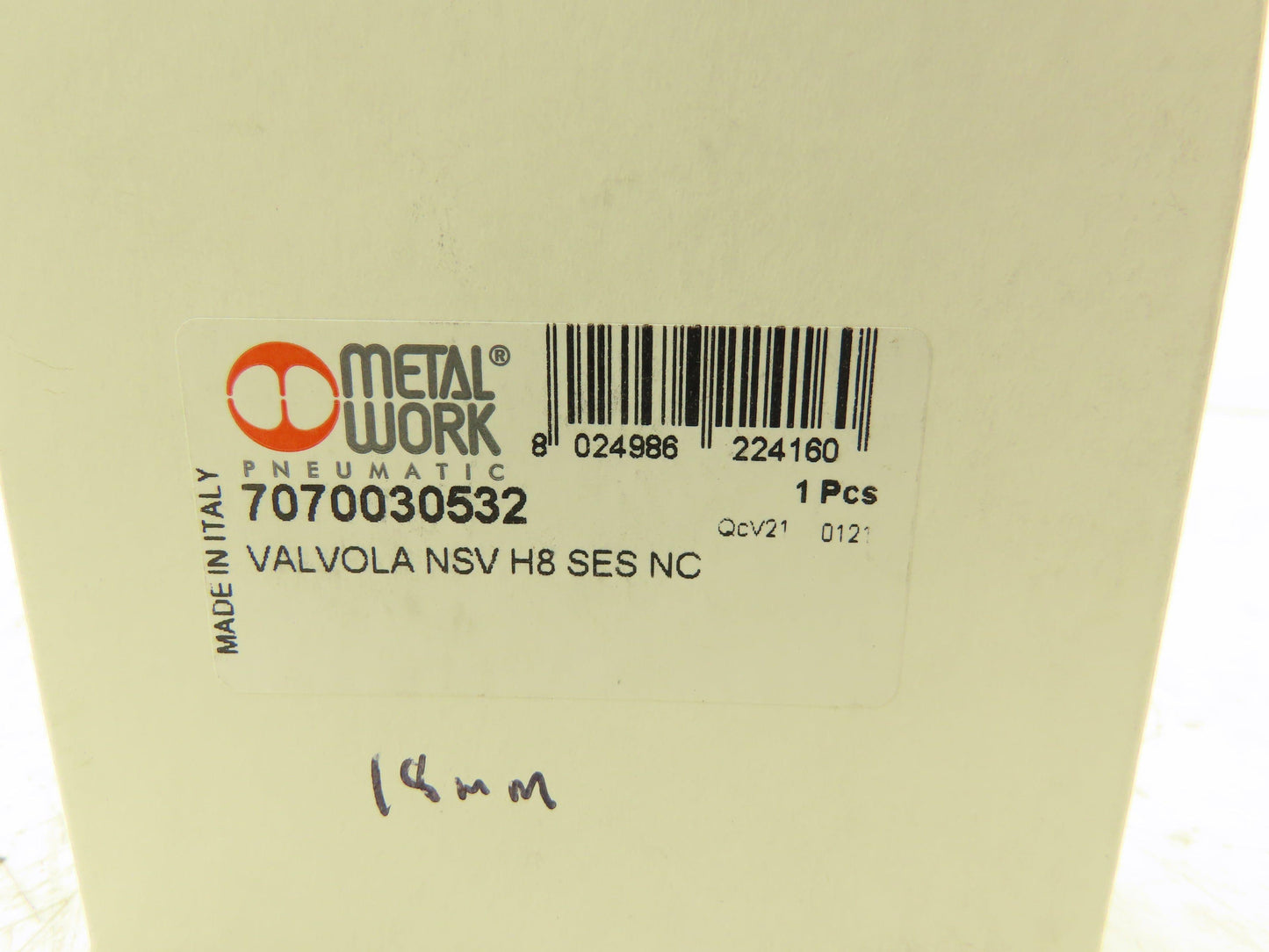 Metal Work 7070030532 Pneumatic Solenoid Air Valve Valvola NSV H8 SES NC 18mm