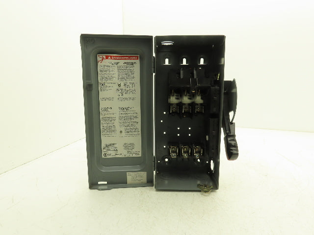 Square D H361 Fusible Heavy Duty Safety Disconnect Switch 30A 600VAC F05