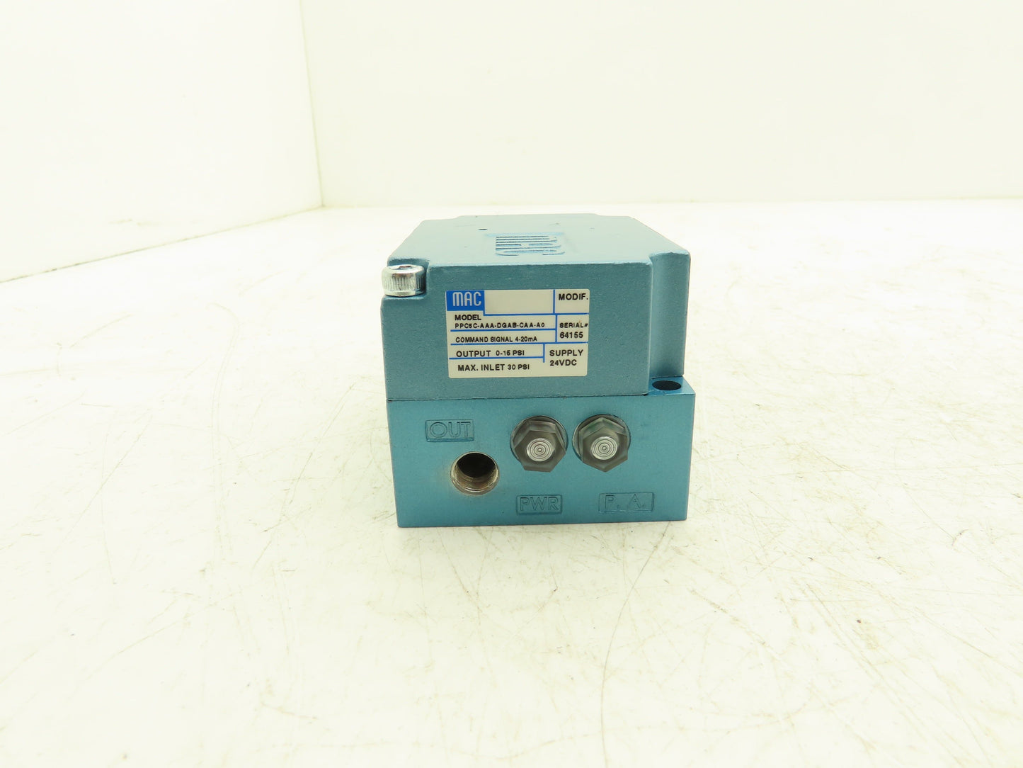 MAC PPC5C-AAA-DGAB-CAA-A0 Proportional Pressure Pneumatic Control Valve