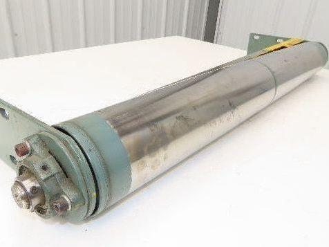 Hytrol 34" Slider Bed Belt Conveyor Tail Pulley Assembly 4"x 33" Pulley