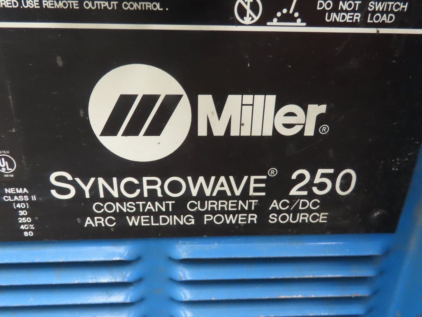 Miller Syncrowave 250 Arc Welding Power Source CC AC/DC Constant Current