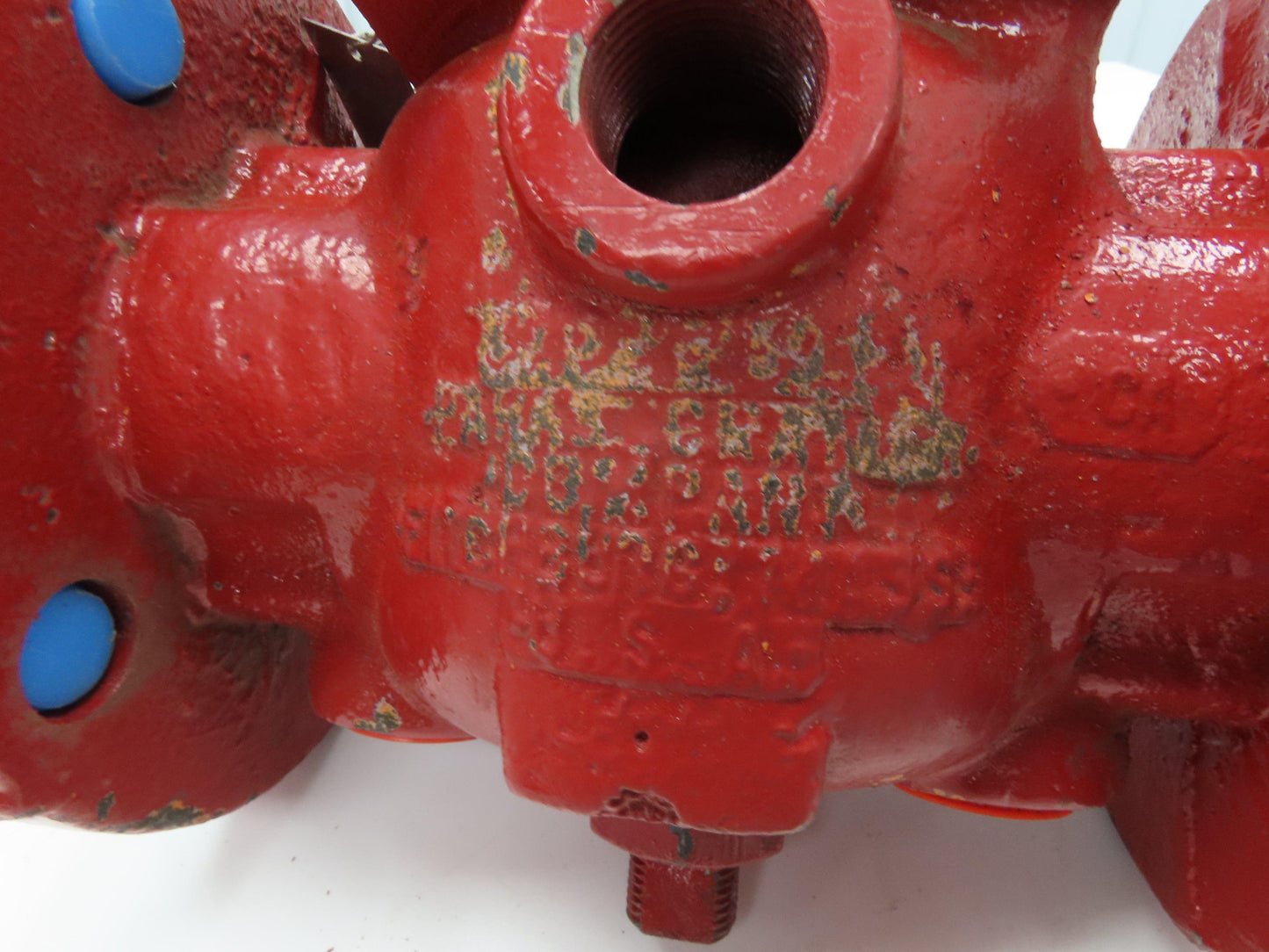 Rencor Controls 1" Ball Valve 6-1/8" Flange OD Fire Red