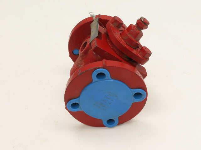 Rencor Controls 1" Ball Valve 6-1/8" Flange OD Fire Red