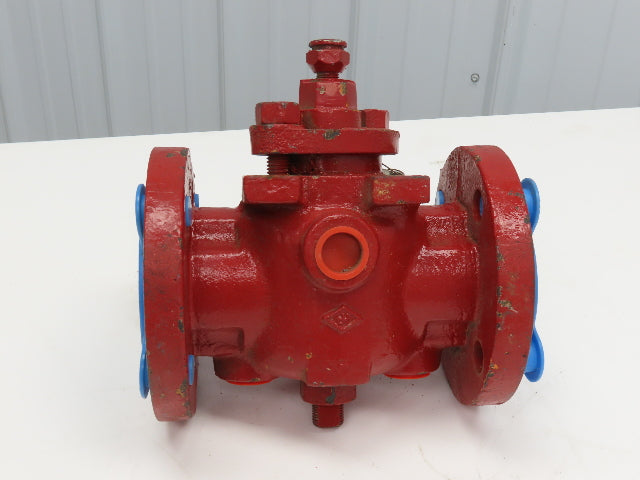 Rencor Controls 1" Ball Valve 6-1/8" Flange OD Fire Red