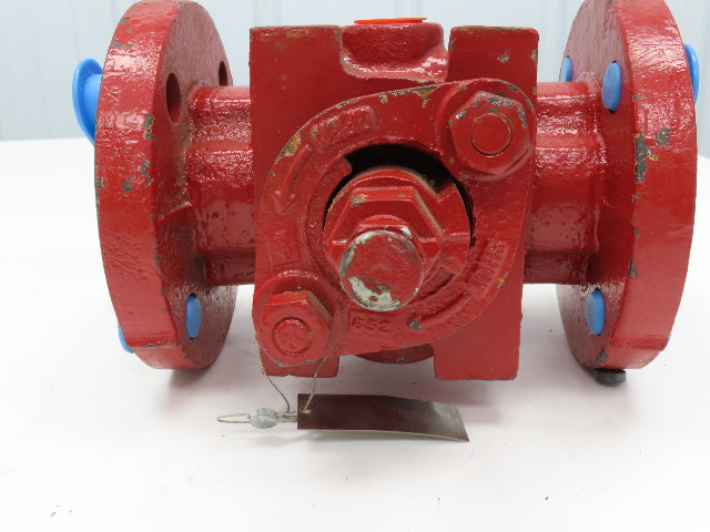 Rencor Controls 1" Ball Valve 6-1/8" Flange OD Fire Red
