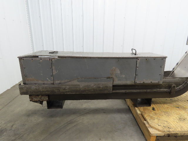 Magnetic Incline CNC Chip Conveyor 11"x 64" Infeed 40" Discharge 230V 3PH