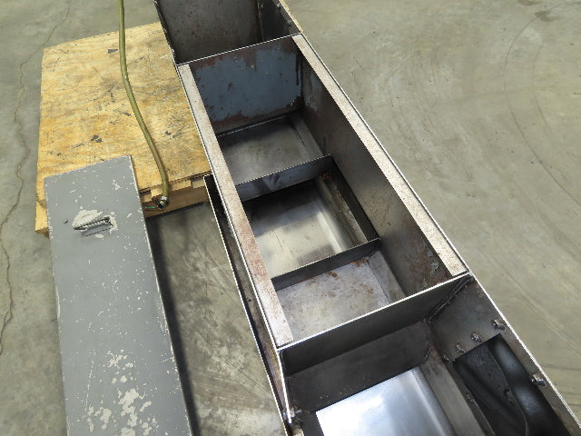 Magnetic Incline CNC Chip Conveyor 11"x 64" Infeed 40" Discharge 230V 3PH