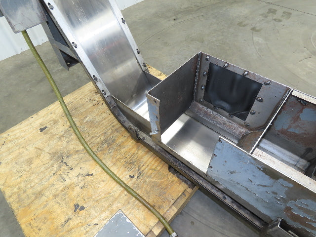 Magnetic Incline CNC Chip Conveyor 11"x 64" Infeed 40" Discharge 230V 3PH