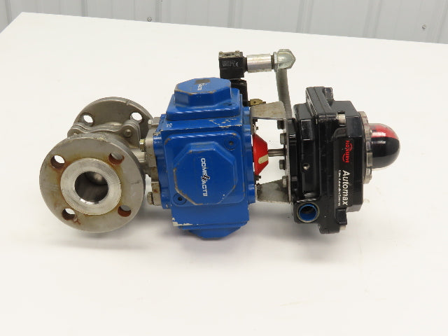Flowserve 1-1/2" Stainless Ball Valve Compact II Pneumatic Actuator C30 SR-2C