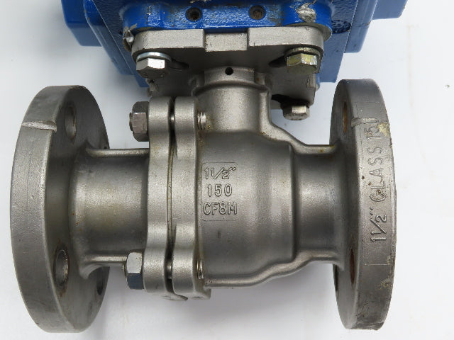 Flowserve 1-1/2" Stainless Ball Valve Compact II Pneumatic Actuator C30 SR-2C