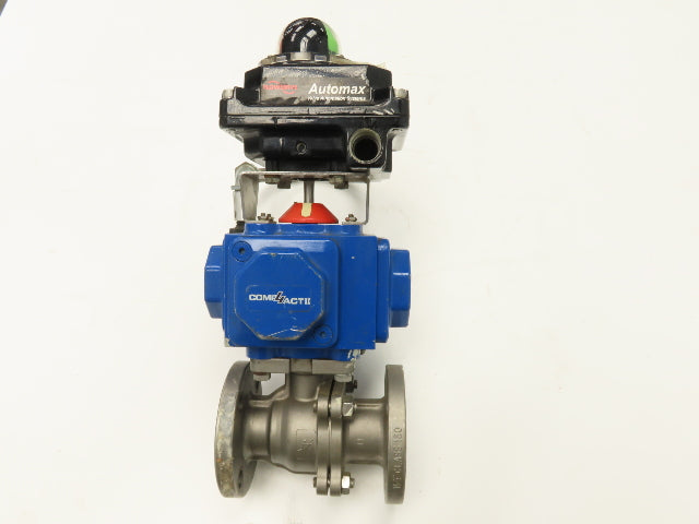 Flowserve 1-1/2" Stainless Ball Valve Compact II Pneumatic Actuator C30 SR-2C