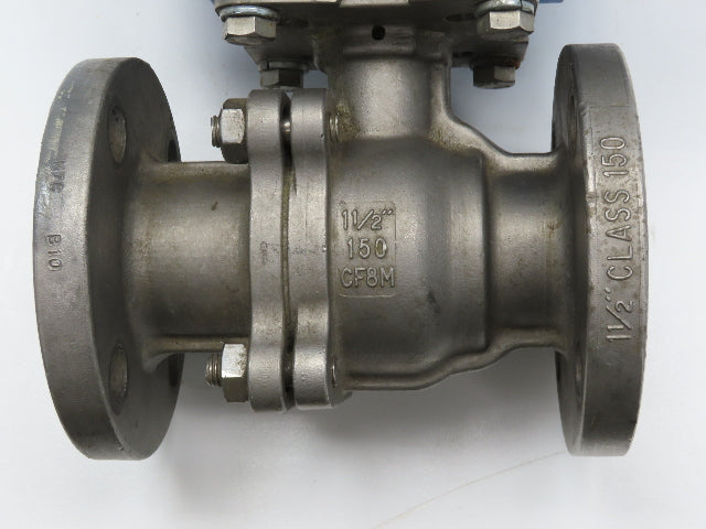 Flowserve 1-1/2" Stainless Ball Valve Compact II Pneumatic Actuator C30 SR-2C