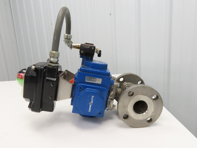 Flowserve 1-1/2" Stainless Ball Valve Compact II Pneumatic Actuator C30 SR-2C