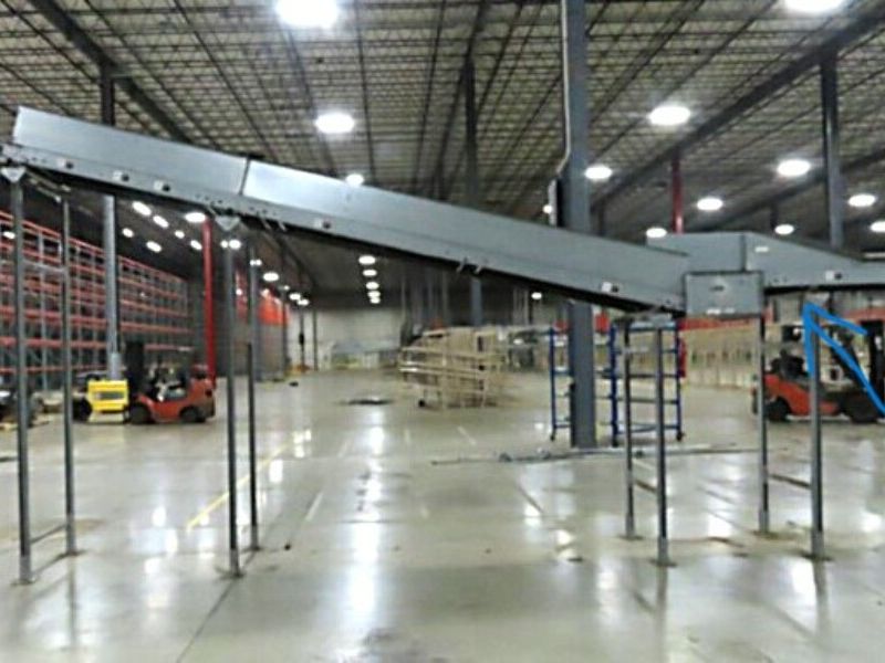 Automotion 30" Flat to Incline Belt Conveyor End Drive Dump Section 60 FPM 460V