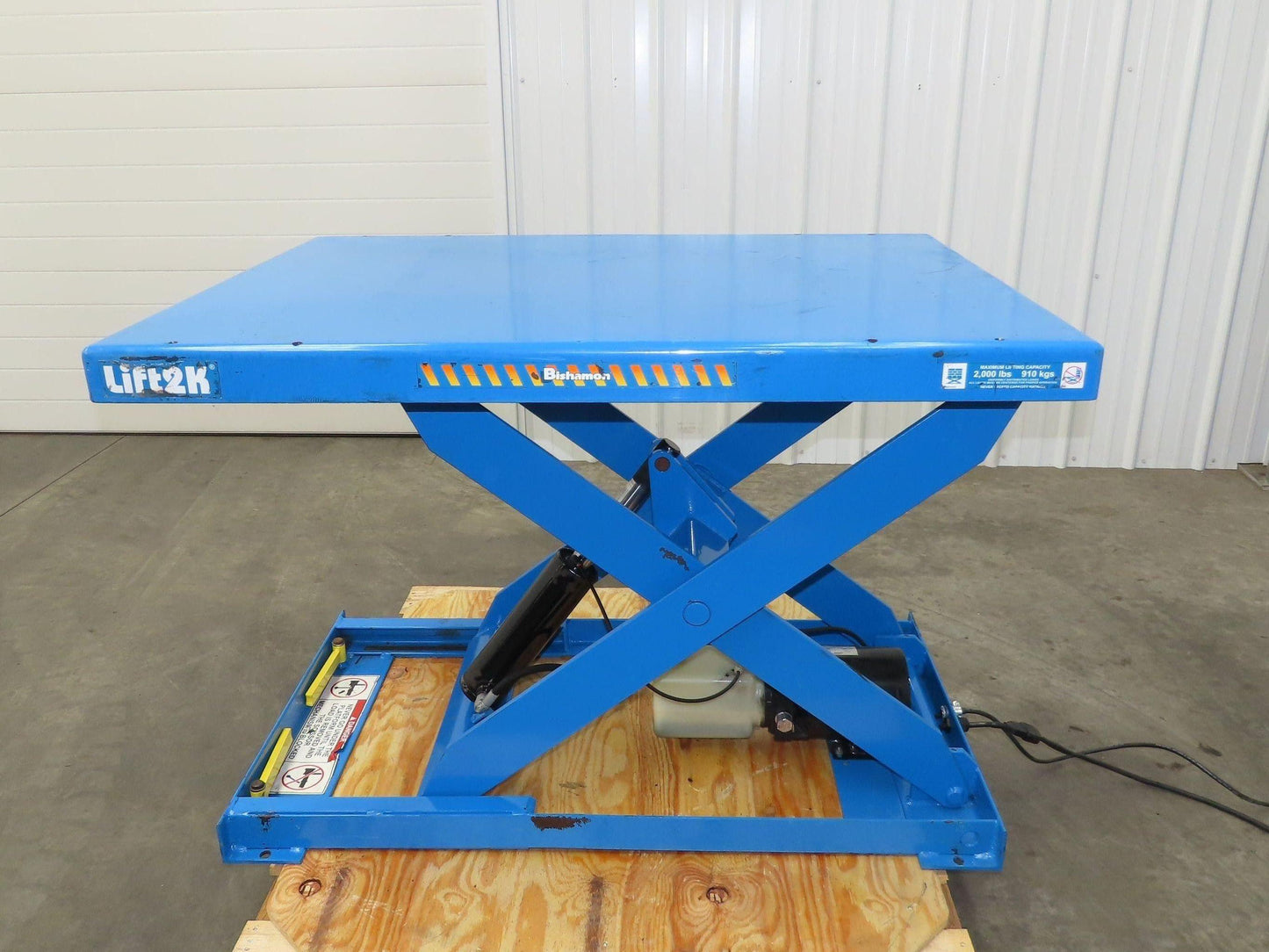 Bishamon Optimus Hydraulic Lift Table 2000lbs Lift2K 30" Travel 36x48" Top 1Ph