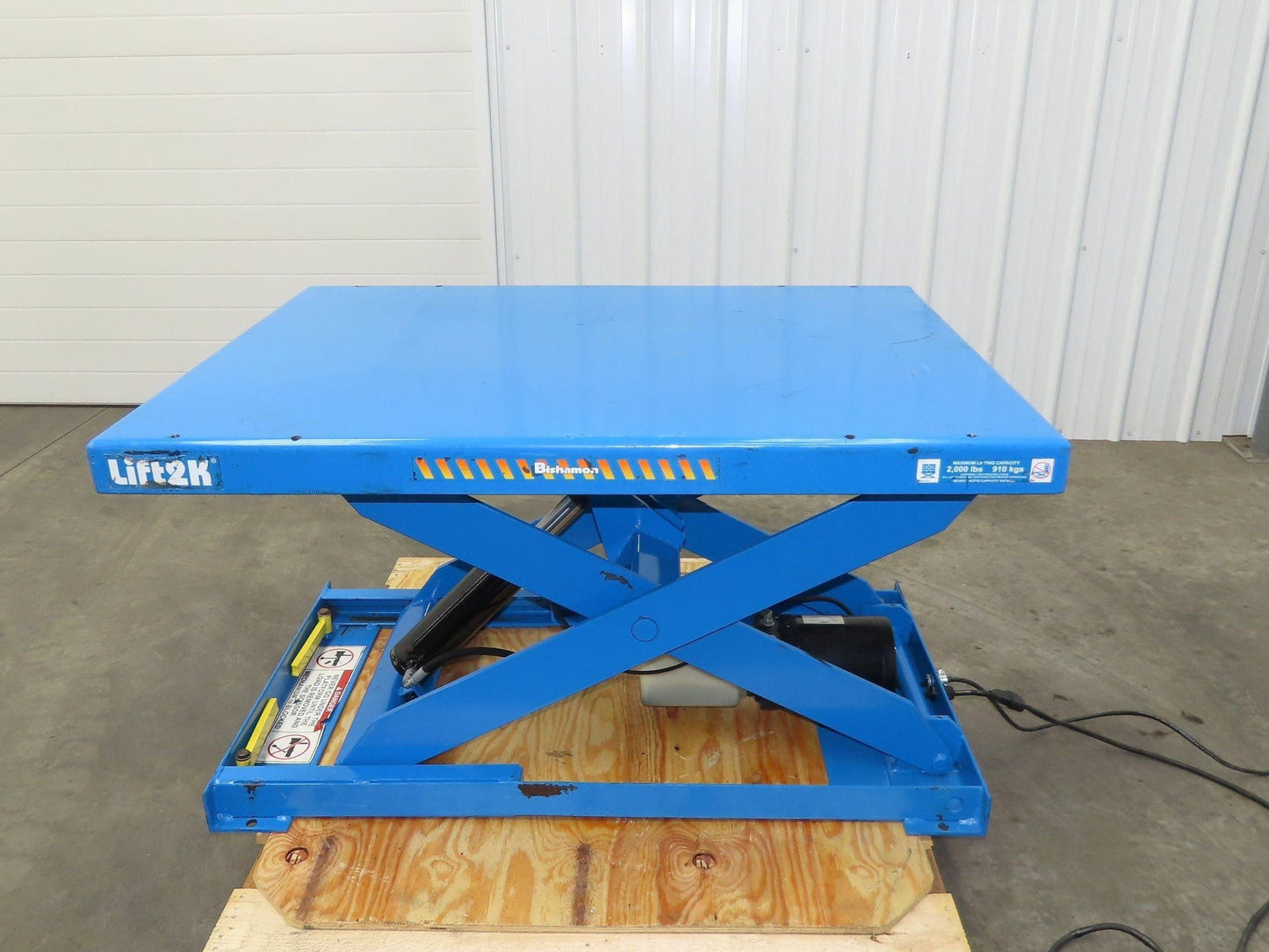 Bishamon Optimus Hydraulic Lift Table 2000lbs Lift2K 30" Travel 36x48" Top 1Ph