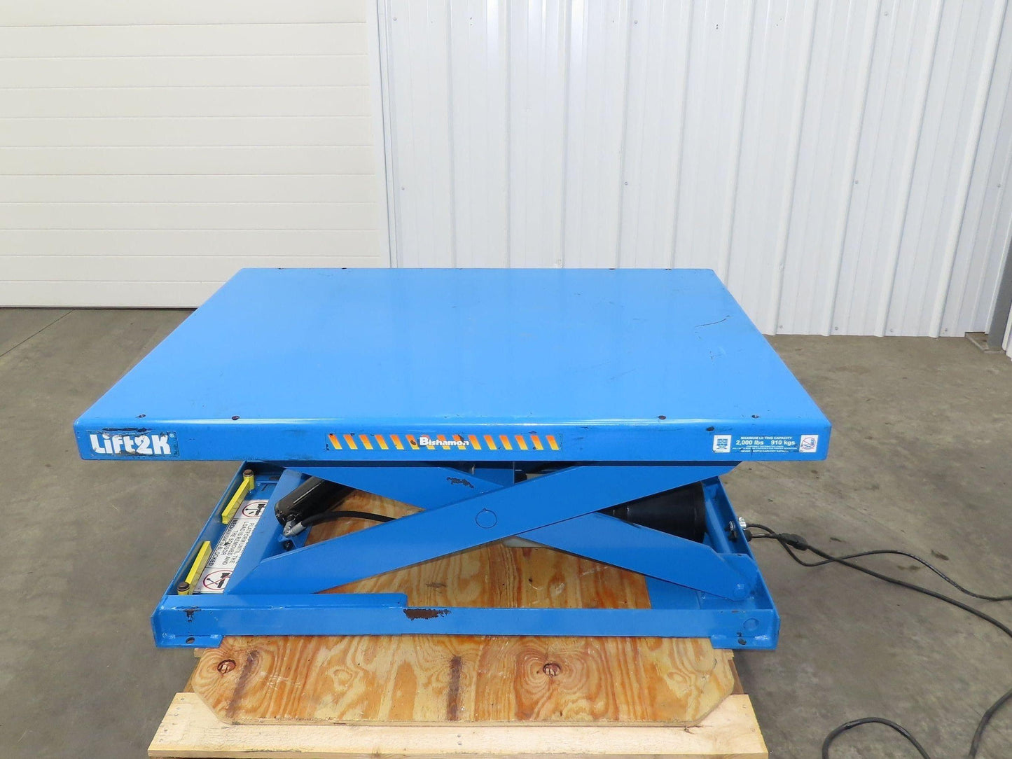 Bishamon Optimus Hydraulic Lift Table 2000lbs Lift2K 30" Travel 36x48" Top 1Ph