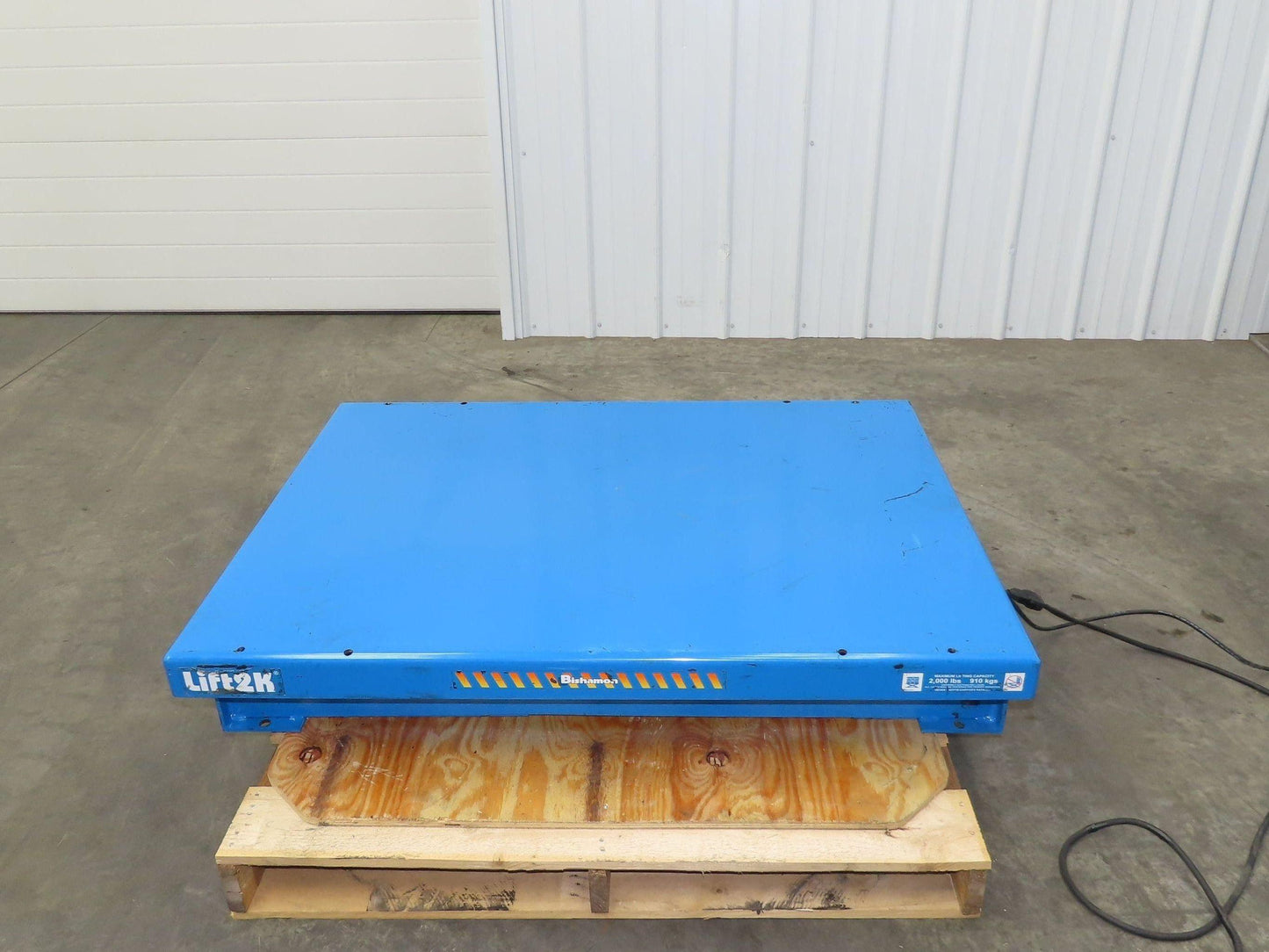 Bishamon Optimus Hydraulic Lift Table 2000lbs Lift2K 30" Travel 36x48" Top 1Ph